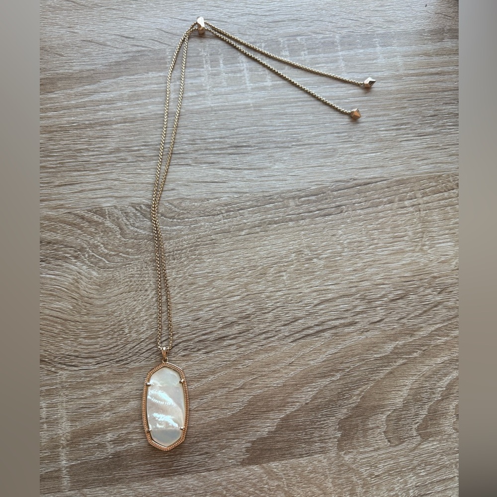 Kendra Scott Rose Gold Necklace with Pendant & Adjustable Chain